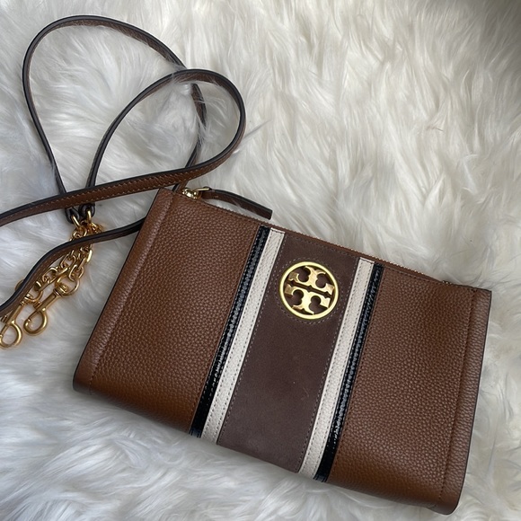 COPY - EUC Tory Burch Carson Striped Leather Crossbody - Picture 5 of 10
